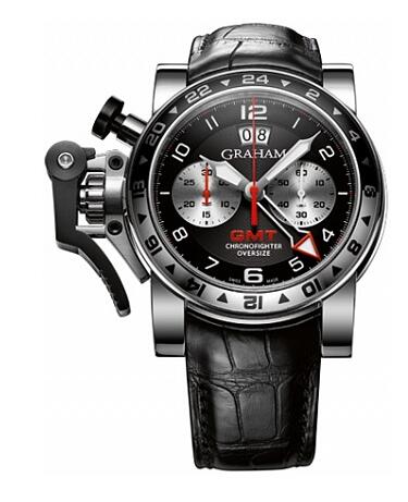 Review Replica Watch Graham Chronofighter Oversize GMT Black Steel 2OVGS.B39A - Click Image to Close